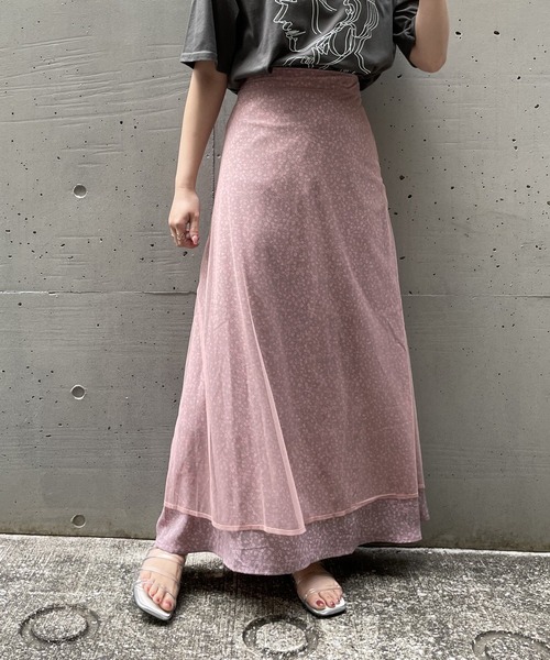 AS KNOW AS PINKY（アズノゥアズピンキー）の「お花のかくれんぼなスカート（スカート・レディース・ブラック/オフホワイト/ピンク・FREE）」の18枚目の写真