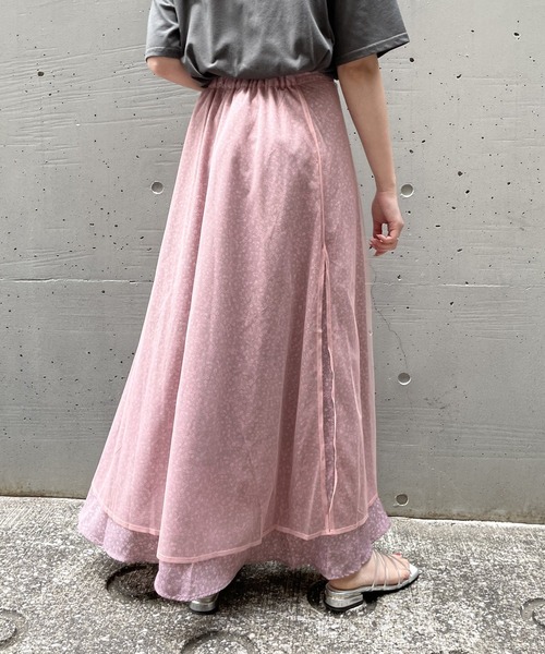 AS KNOW AS PINKY（アズノゥアズピンキー）の「お花のかくれんぼなスカート（スカート・レディース・ブラック/オフホワイト/ピンク・FREE）」の11枚目の写真