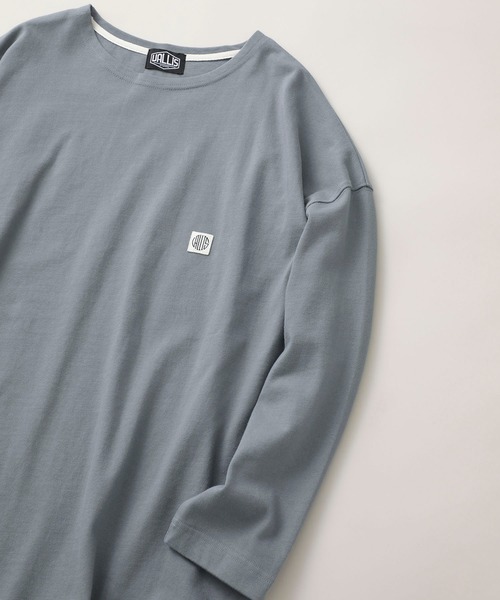 VALLIS by FACTOTUM(ヴァリスバイファクトタム)の「STUDIOUS別注 ロゴワッペンバスクシャツ(Tシャツ/カットソー・メンズ・グレー/ブラウン/パープル/カーキ/ブラック・LARGE/MEDIUM)」の3枚目の写真