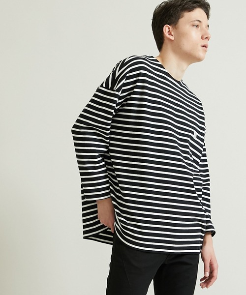 VALLIS by FACTOTUM(ヴァリスバイファクトタム)の「STUDIOUS別注 ロゴワッペンバスクシャツ(Tシャツ/カットソー・メンズ・グレー/ブラウン/パープル/カーキ/ブラック・LARGE/MEDIUM)」の8枚目の写真