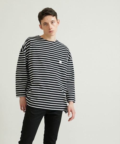 VALLIS by FACTOTUM(ヴァリスバイファクトタム)の「STUDIOUS別注 ロゴワッペンバスクシャツ(Tシャツ/カットソー・メンズ・グレー/ブラウン/パープル/カーキ/ブラック・LARGE/MEDIUM)」の9枚目の写真