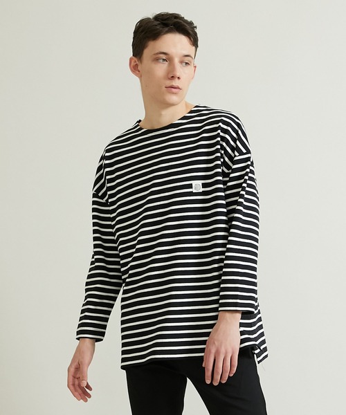 VALLIS by FACTOTUM(ヴァリスバイファクトタム)の「STUDIOUS別注 ロゴワッペンバスクシャツ(Tシャツ/カットソー・メンズ・グレー/ブラウン/パープル/カーキ/ブラック・LARGE/MEDIUM)」の10枚目の写真