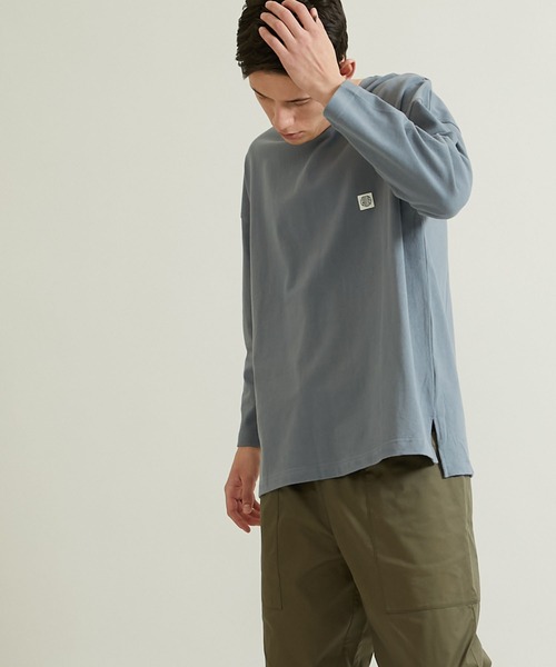 VALLIS by FACTOTUM(ヴァリスバイファクトタム)の「STUDIOUS別注 ロゴワッペンバスクシャツ(Tシャツ/カットソー・メンズ・グレー/ブラウン/パープル/カーキ/ブラック・LARGE/MEDIUM)」の15枚目の写真