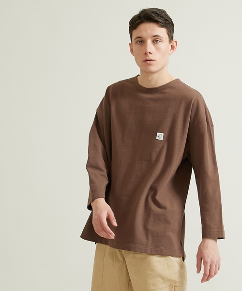 VALLIS by FACTOTUM(ヴァリスバイファクトタム)の「STUDIOUS別注 ロゴワッペンバスクシャツ(Tシャツ/カットソー・メンズ・グレー/ブラウン/パープル/カーキ/ブラック・LARGE/MEDIUM)」の19枚目の写真