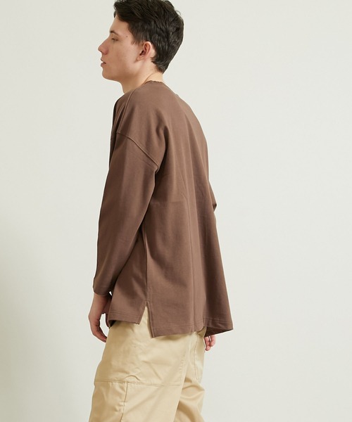 VALLIS by FACTOTUM(ヴァリスバイファクトタム)の「STUDIOUS別注 ロゴワッペンバスクシャツ(Tシャツ/カットソー・メンズ・グレー/ブラウン/パープル/カーキ/ブラック・LARGE/MEDIUM)」の20枚目の写真