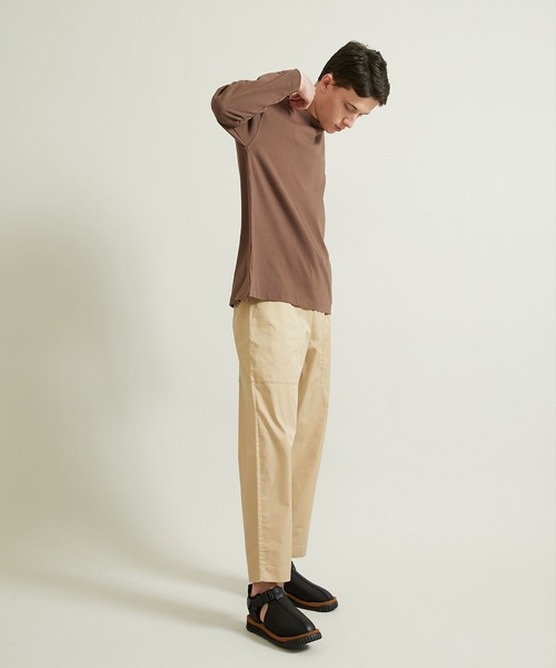 VALLIS by FACTOTUM(ヴァリスバイファクトタム)の「STUDIOUS別注 ロゴワッペンバスクシャツ(Tシャツ/カットソー・メンズ・グレー/ブラウン/パープル/カーキ/ブラック・LARGE/MEDIUM)」の22枚目の写真