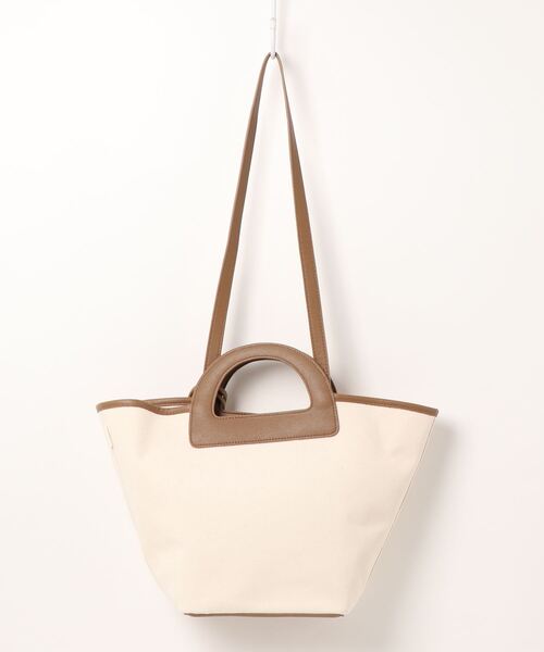 Te chichi（テチチ）の「繰り手舟形キャンバストートバッグ（トートバッグ・レディース・ブラック/ブラウン・ﾌﾘ-）」の3枚目の写真