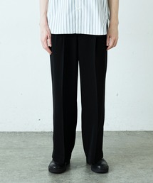 Lui's | ダブルフェイスサテンワイドストレートパンツ(スラックス)