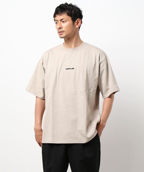 LB/S （エルビーエス）の「GIRLS刺繍バックプリントビッグシルエットTシャツ（Tシャツ/カットソー・メンズ・ベージュ/ダークブルー/ホワイト/ライトグリーン・LARGE/MEDIUM）」の6枚目の写真