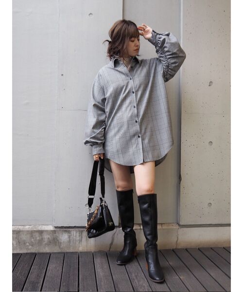 EVRIS(エヴリス)の「ウッドヒールロングブーツ(ブーツ・レディース・ブラウン/その他1/ブラック・MEDIUM/SMALL/LARGE)」の21枚目の写真