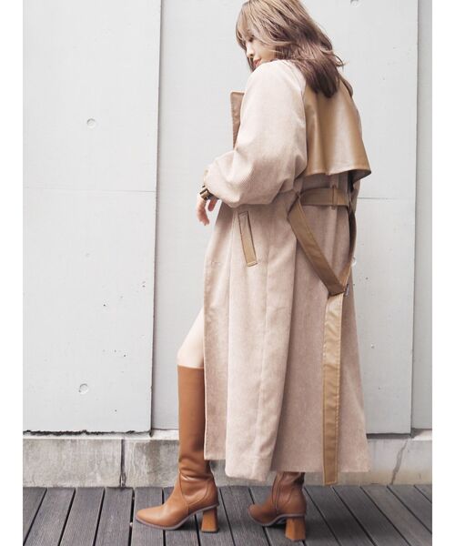 EVRIS(エヴリス)の「ウッドヒールロングブーツ(ブーツ・レディース・ブラウン/その他1/ブラック・MEDIUM/SMALL/LARGE)」の18枚目の写真