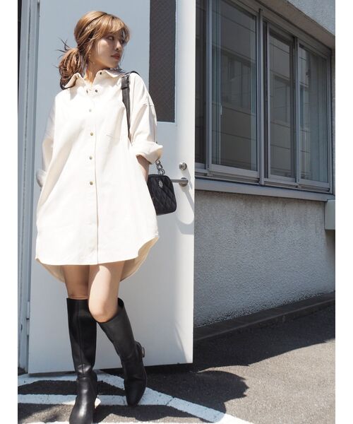 EVRIS(エヴリス)の「ウッドヒールロングブーツ(ブーツ・レディース・ブラウン/その他1/ブラック・MEDIUM/SMALL/LARGE)」の14枚目の写真