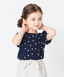 BRANSHES | 【プチプラ】ハート柄×肩あき半袖Ｔシャツ(Tシャツ/カットソー)