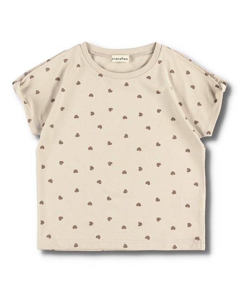 BRANSHES（ブランシェス）の「【プチプラ】ハート柄×肩あき半袖Ｔシャツ（Tシャツ/カットソー・キッズ・ベージュ/ネイビー・120cm/150cm/110cm/100cm/130cm/90cm/140cm）」の20枚目の写真