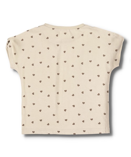 BRANSHES（ブランシェス）の「【プチプラ】ハート柄×肩あき半袖Ｔシャツ（Tシャツ/カットソー・キッズ・ベージュ/ネイビー・120cm/150cm/110cm/100cm/130cm/90cm/140cm）」の21枚目の写真