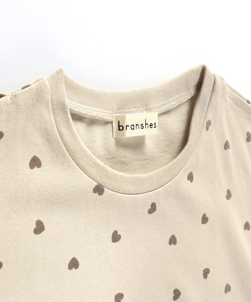 BRANSHES（ブランシェス）の「【プチプラ】ハート柄×肩あき半袖Ｔシャツ（Tシャツ/カットソー・キッズ・ベージュ/ネイビー・120cm/150cm/110cm/100cm/130cm/90cm/140cm）」の22枚目の写真