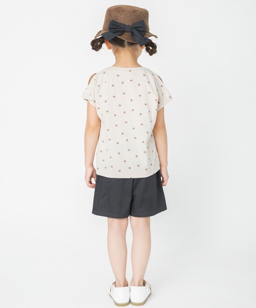 BRANSHES（ブランシェス）の「【プチプラ】ハート柄×肩あき半袖Ｔシャツ（Tシャツ/カットソー・キッズ・ベージュ/ネイビー・120cm/150cm/110cm/100cm/130cm/90cm/140cm）」の10枚目の写真