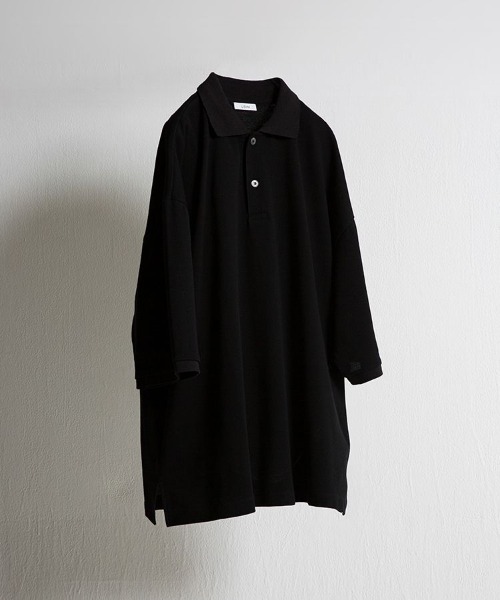LIDNM(リドム)の「OVER SIZED POLO(ポロシャツ・メンズ・ブラック・LARGE)」の2枚目の写真