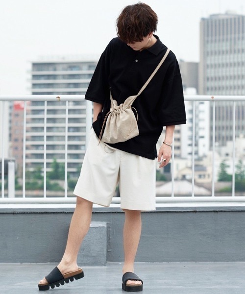 LIDNM(リドム)の「OVER SIZED POLO(ポロシャツ・メンズ・ブラック・LARGE)」の9枚目の写真