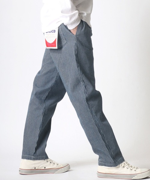 Lazar(ラザル)の「Chef's Pants/ワイドテーパード シェフパンツ/イージーパンツ/ワークパンツ/カラーパンツ(チノパンツ・メンズ・チャコールグレー/ブラック/ベージュ/ネイビー/オフホワイト/オリーブ/インディゴブルー/ブラック系その他/ブルー系その他/ワンウォッシュ/グレイッシュブルー・M/L/XL)」の9枚目の写真