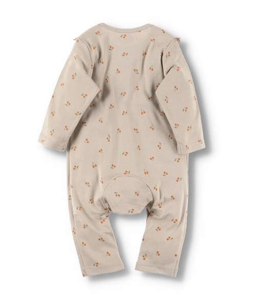 BRANSHES(ブランシェス)の「さくらんぼ柄長袖カバーオール(ロンパース・キッズ・ベージュ・80cm/70cm)」の7枚目の写真