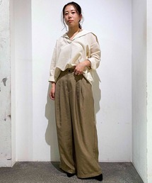 タックワイドパンツ