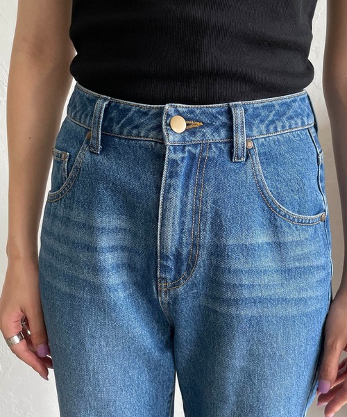 CAPRICIEUX LE'MAGE（カプリシューレマージュ）の「段違いストレートデニム（デニムパンツ・レディース・ブルー・36/38）」の7枚目の写真