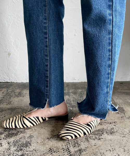 CAPRICIEUX LE'MAGE（カプリシューレマージュ）の「段違いストレートデニム（デニムパンツ・レディース・ブルー・36/38）」の8枚目の写真