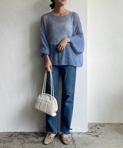 CAPRICIEUX LE'MAGE（カプリシューレマージュ）の「段違いストレートデニム（デニムパンツ・レディース・ブルー・36/38）」の15枚目の写真