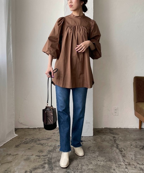 CAPRICIEUX LE'MAGE（カプリシューレマージュ）の「段違いストレートデニム（デニムパンツ・レディース・ブルー・36/38）」の16枚目の写真