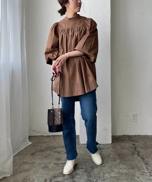 CAPRICIEUX LE'MAGE（カプリシューレマージュ）の「段違いストレートデニム（デニムパンツ・レディース・ブルー・36/38）」の18枚目の写真