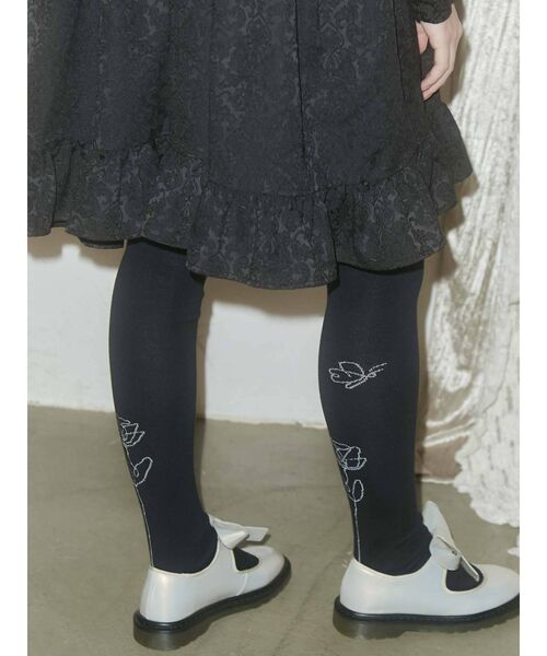 merry jenny（メリージェニー）の「咲いたタイツ（タイツ/ストッキング・レディース・ブラック・FREE）」の6枚目の写真
