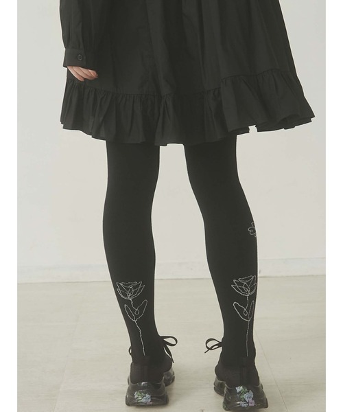 merry jenny（メリージェニー）の「咲いたタイツ（タイツ/ストッキング・レディース・ブラック・FREE）」の15枚目の写真