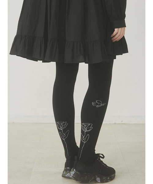 merry jenny（メリージェニー）の「咲いたタイツ（タイツ/ストッキング・レディース・ブラック・FREE）」の20枚目の写真