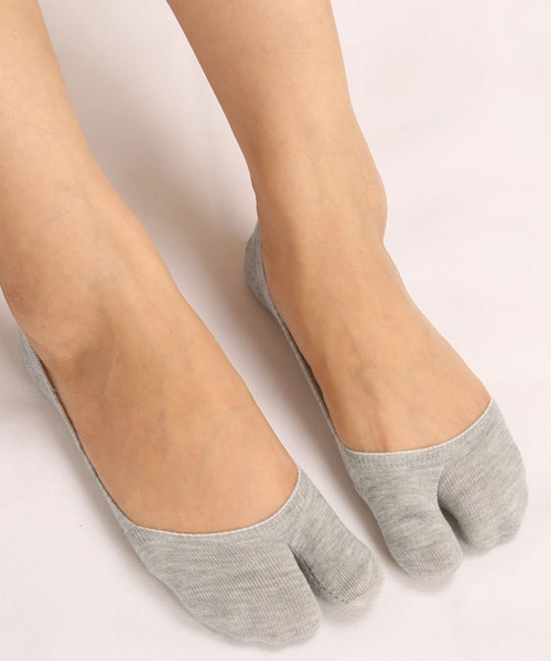 「kakko」(カッコ)の「レディース 足袋ソックス フットカバー靴下(ソックス/靴下・レディース・ホワイト/ブラック/ベージュ/パープル/グレー/ピンク/イエロー/グリーン・FREE)」の4枚目の写真