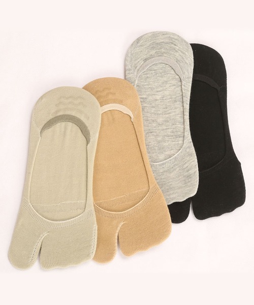 「kakko」(カッコ)の「レディース 足袋ソックス フットカバー靴下(ソックス/靴下・レディース・ホワイト/ブラック/ベージュ/パープル/グレー/ピンク/イエロー/グリーン・FREE)」の12枚目の写真