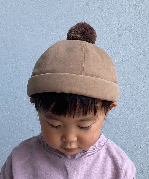 GRIN BUDDY(グリンバディ)の「【GRIN BUDDY/グリンバディ】【キッズ】ポンロールキャップ/Pon Roll Cap(キャップ・キッズ・ブルー/ベージュ・54)」の1枚目の写真
