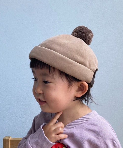 GRIN BUDDY(グリンバディ)の「【GRIN BUDDY/グリンバディ】【キッズ】ポンロールキャップ/Pon Roll Cap(キャップ・キッズ・ブルー/ベージュ・54)」の5枚目の写真