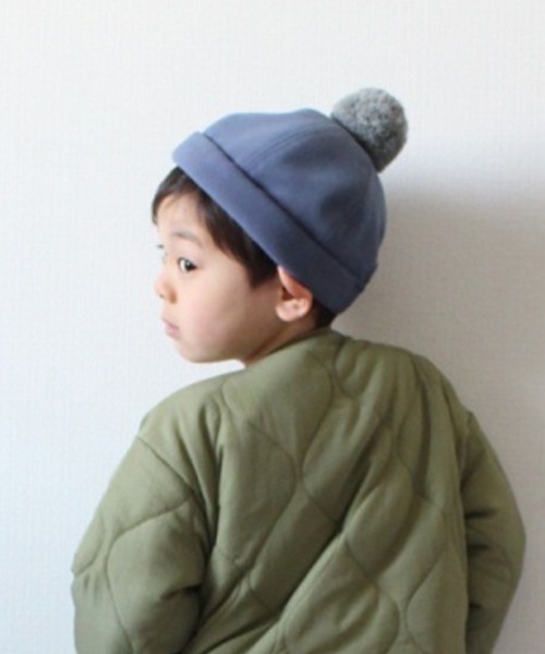 GRIN BUDDY(グリンバディ)の「【GRIN BUDDY/グリンバディ】【キッズ】ポンロールキャップ/Pon Roll Cap(キャップ・キッズ・ブルー/ベージュ・54)」の3枚目の写真
