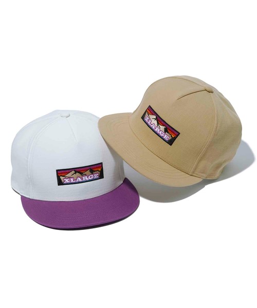XLARGE（エクストララージ）の「MOUNTAIN LOGO CAP（キャップ・メンズ・ホワイト/ベージュ・ONE SIZE）」の3枚目の写真