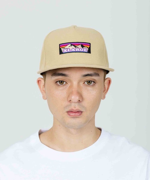 XLARGE（エクストララージ）の「MOUNTAIN LOGO CAP（キャップ・メンズ・ホワイト/ベージュ・ONE SIZE）」の4枚目の写真