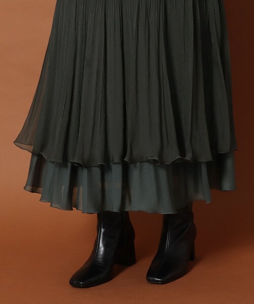 DRESSTERIOR（ドレステリア）の「◆レイヤードプリーツスカート（スカート・レディース・アイボリー/チャコールグレー・36/38）」の9枚目の写真