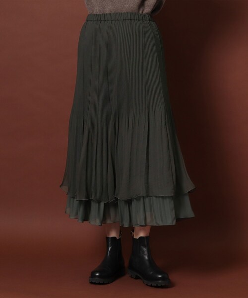 DRESSTERIOR（ドレステリア）の「◆レイヤードプリーツスカート（スカート・レディース・アイボリー/チャコールグレー・36/38）」の13枚目の写真