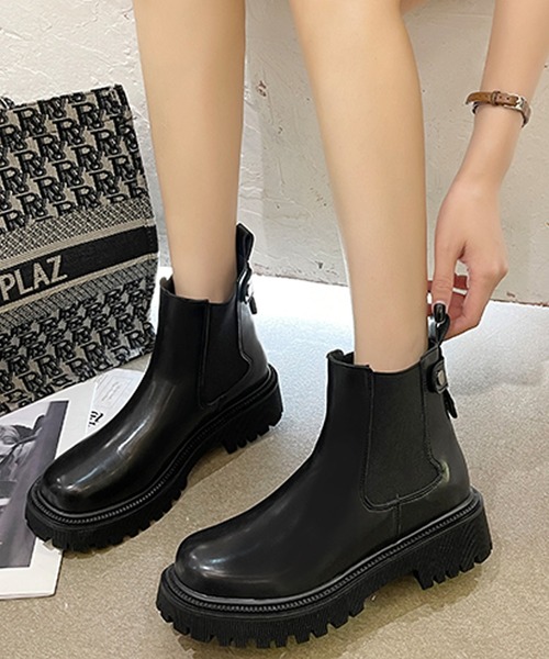 SMILE ORCHID（スマイルオーキッド）の「ボリュームソールサイドゴアブーツ（ブーツ・レディース・ブラック/ブラウン・37/38/39）」の9枚目の写真