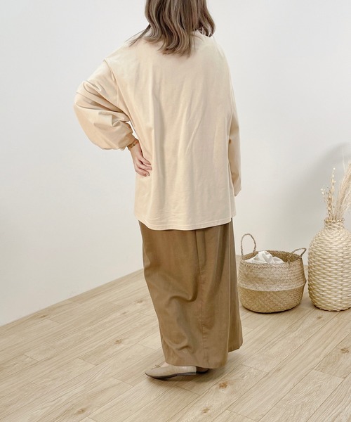apres jour clair(アプレジュールクレア)の「【apress jour clair】2WAYデザインロンT(Tシャツ/カットソー・レディース・ピンクベージュ/オフホワイト/ライトベージュ・X-LARGE/フリー)」の21枚目の写真