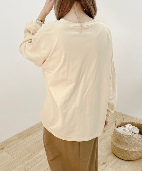 apres jour clair(アプレジュールクレア)の「【apress jour clair】2WAYデザインロンT(Tシャツ/カットソー・レディース・ピンクベージュ/オフホワイト/ライトベージュ・X-LARGE/フリー)」の16枚目の写真