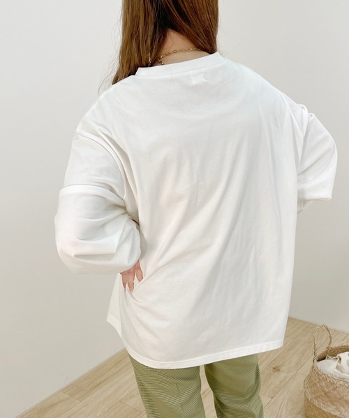 apres jour clair(アプレジュールクレア)の「【apress jour clair】2WAYデザインロンT(Tシャツ/カットソー・レディース・ピンクベージュ/オフホワイト/ライトベージュ・X-LARGE/フリー)」の8枚目の写真