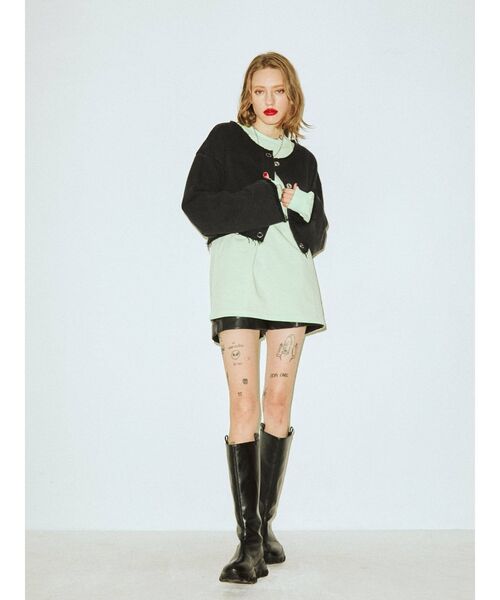 jouetie（ジュエティ）の「ダメージ2WAYカーディガン（カーディガン/ボレロ・レディース・ブラック/パープル/アイボリー・MEDIUM）」の10枚目の写真