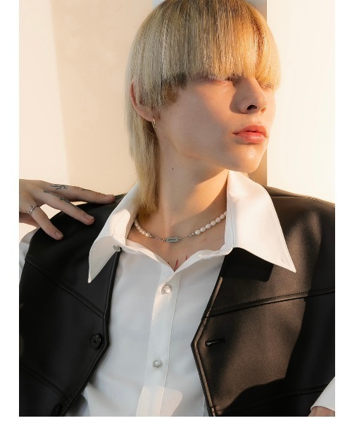 ANOTHERYOUTH(アナザーユース)の「【ANOTHERYOUTH/アナザーユース】logo pearl necklace/パールンネックレス ロゴネックレス(ネックレス・メンズ・シルバー・ONE SIZE)」の9枚目の写真
