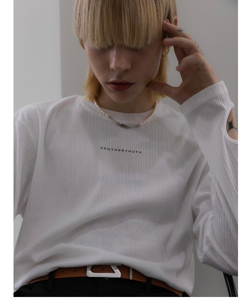 ANOTHERYOUTH(アナザーユース)の「【ANOTHERYOUTH/アナザーユース】logo pearl necklace/パールンネックレス ロゴネックレス(ネックレス・メンズ・シルバー・ONE SIZE)」の6枚目の写真